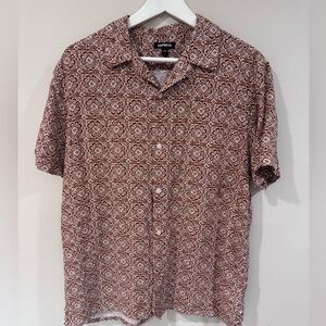 men’s short sleeve button-up shirt by Express